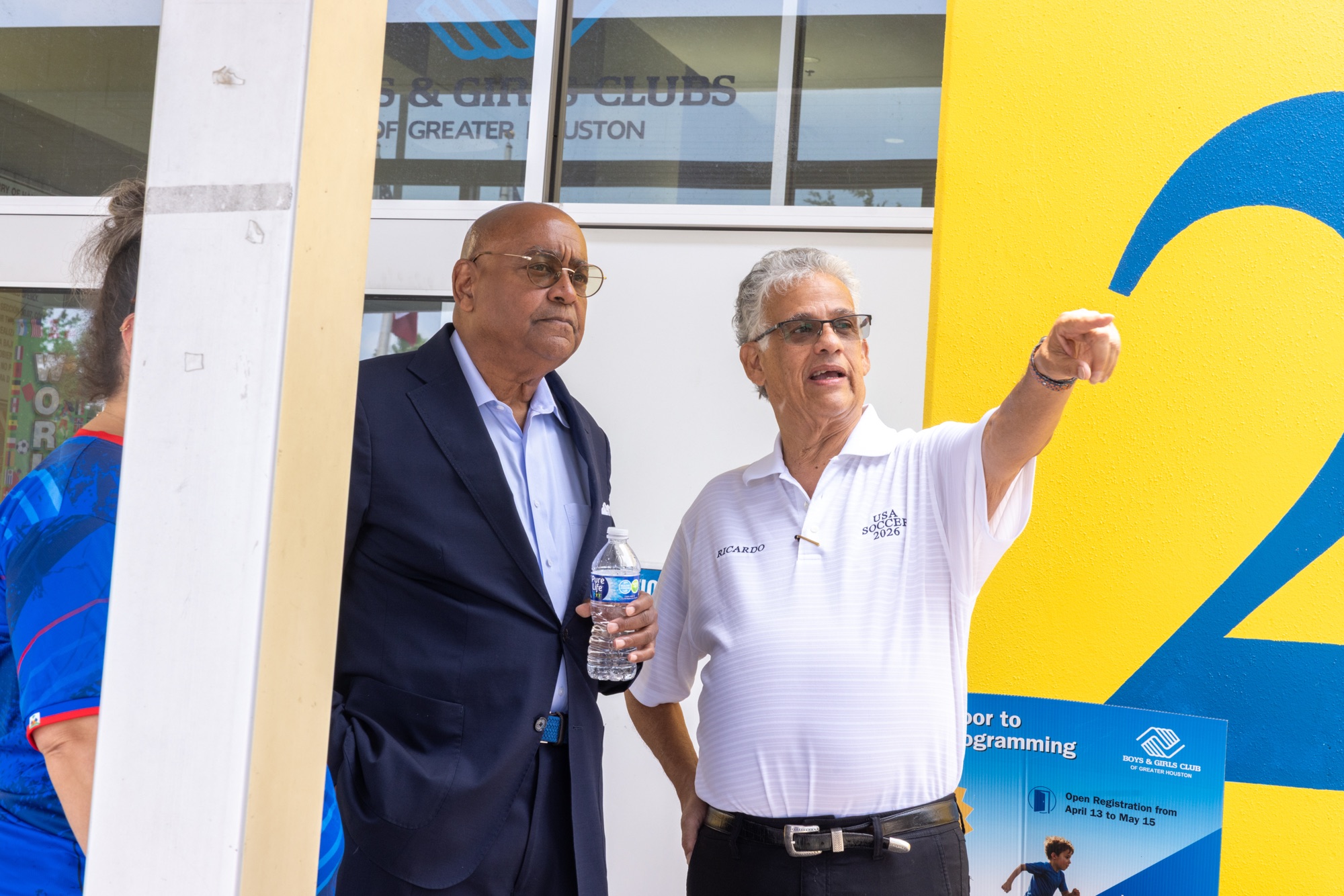 Photo from the Road to the World Cup youth ticket announcement with Judge Lina Hidalgo
